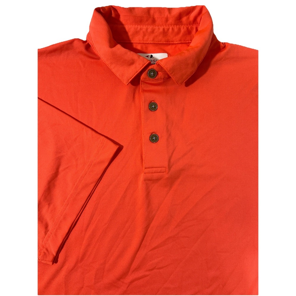 Grand Slam Air Flow Men's Med Polo Shirt Short Sleeve Golf Performance Orange